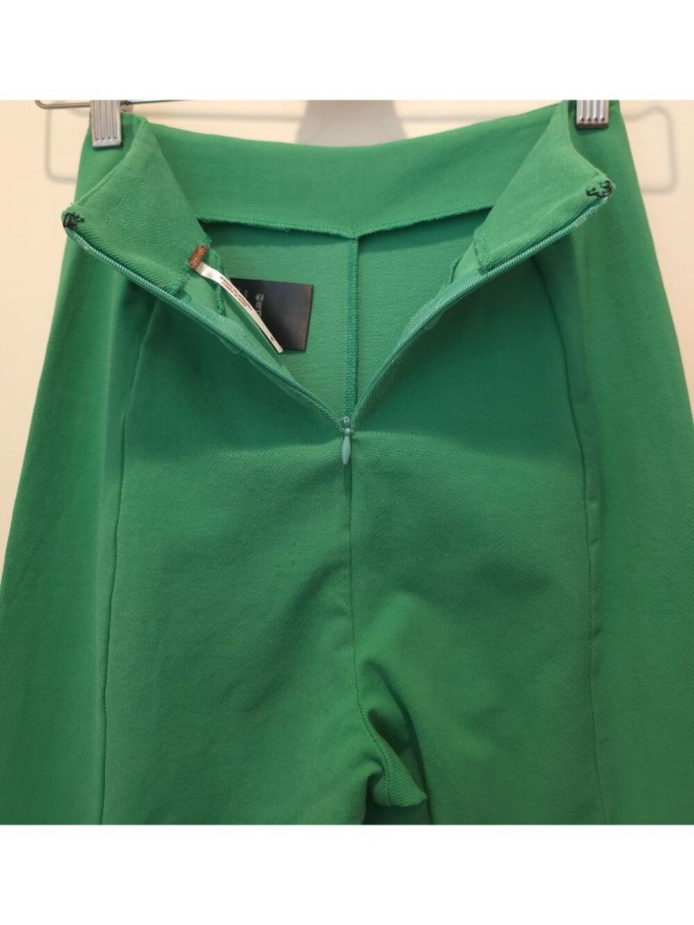 FREE PEOPLE Green High-Waisted Split Flare Stretch Pants Women's XS - Picture 5 of 8